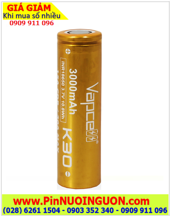 Pin VAPE Pin sạc 18650 Lithium 3.7v VapeCell K30 (3000mAh - Discharge 30A) chính hãng